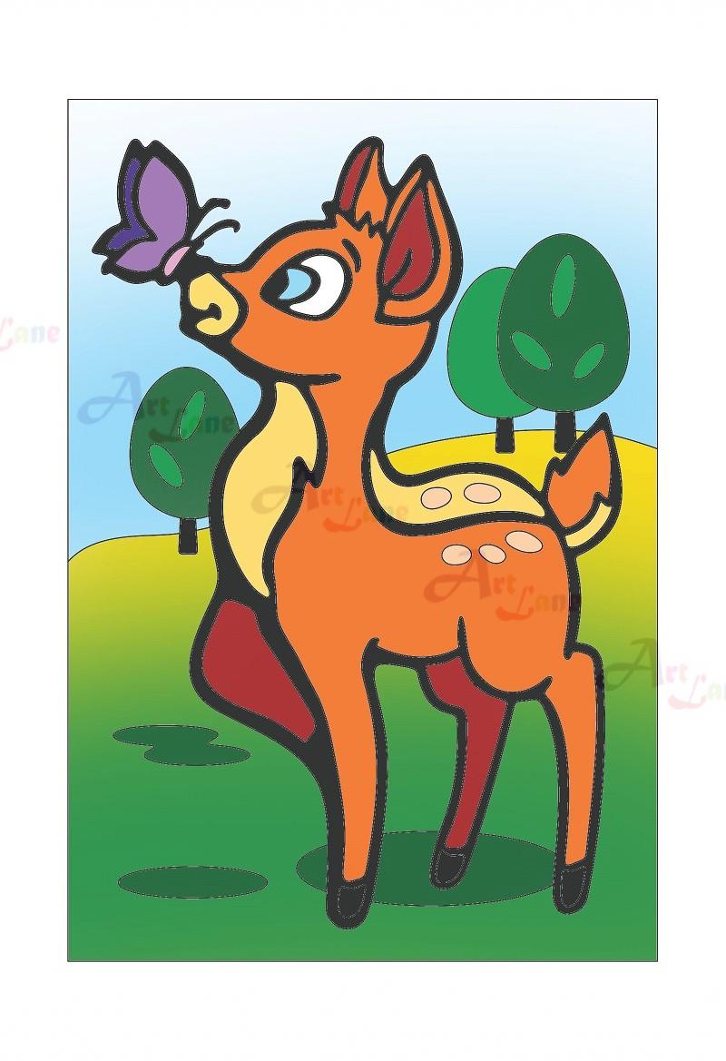 Sand-art-Deer with watermark