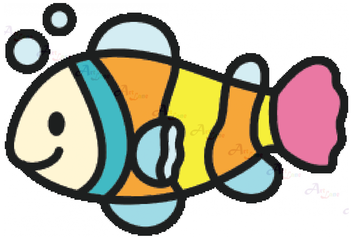 Glass-deco-set-of-4-Clownfish – with watermark Glass-deco-set-of-4-Clownfish – with watermark