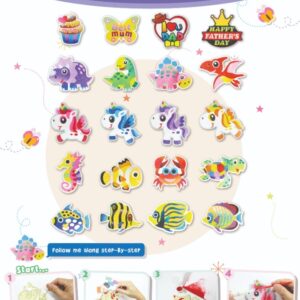 Sand Art Magnets - Set of 4 design