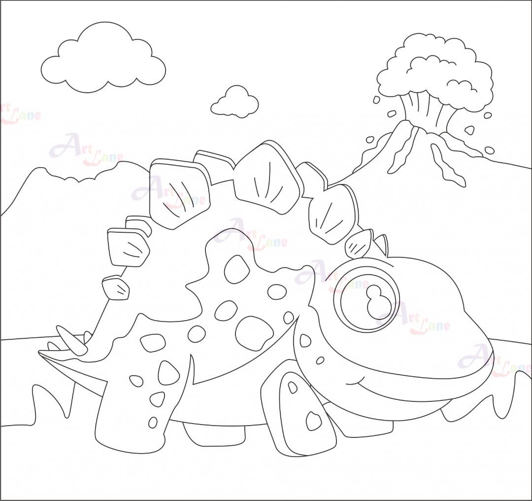 Canvas-Painting-Dinosaur-Blank with watermark