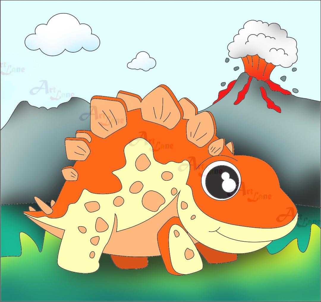 Canvas-Painting-Dinosaur with watermark