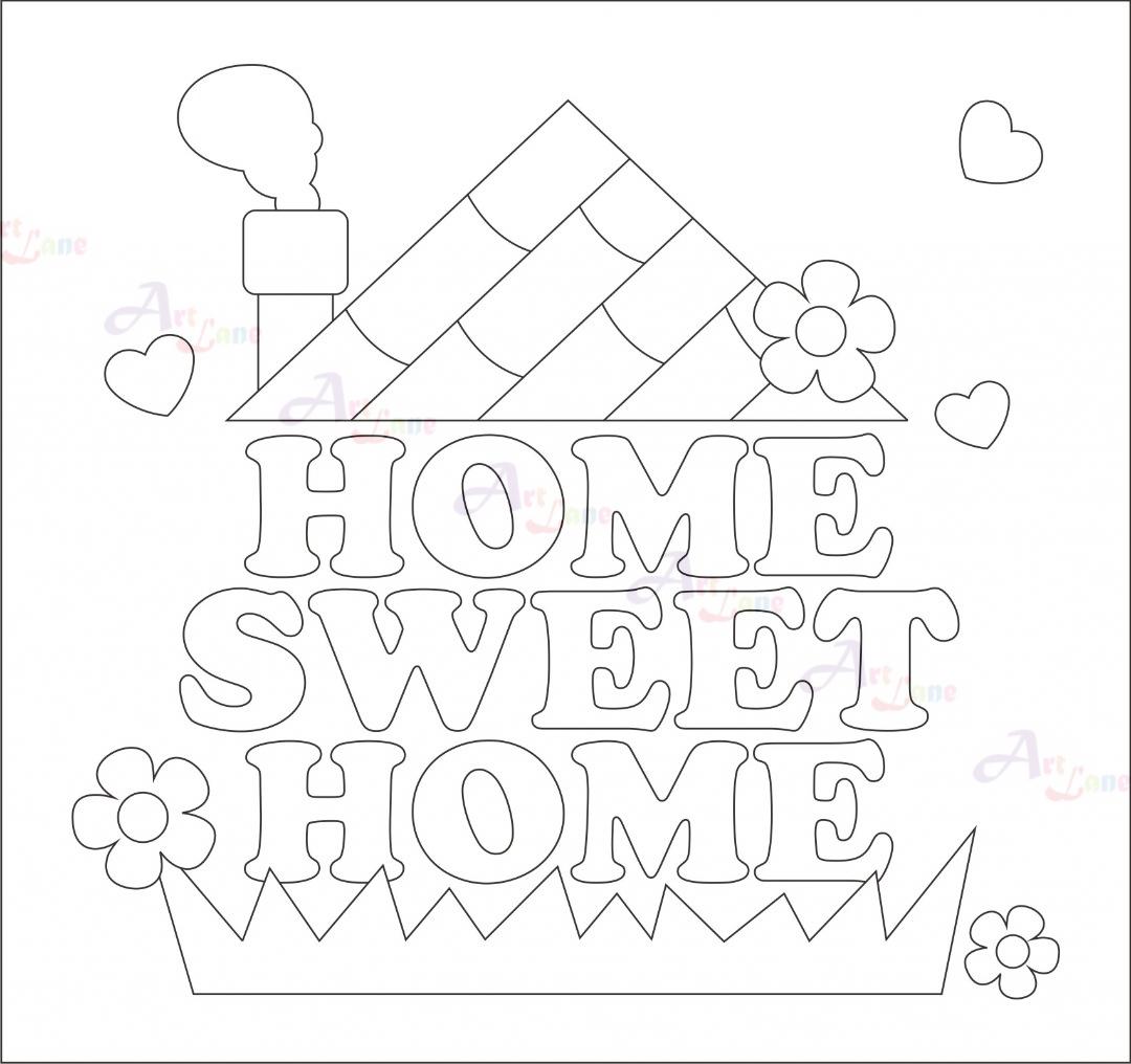 Canvas-Painting-Home-Sweet-Home-Blank with watermark