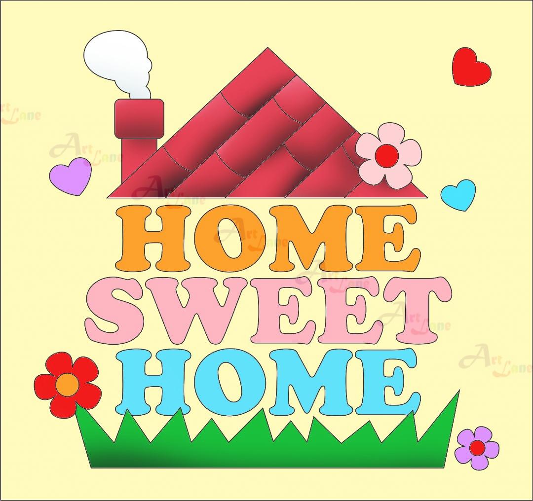 Canvas-Painting-Home-Sweet-Home with watermark