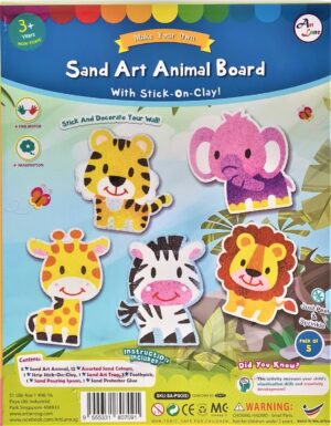 Sand Art Animal Board – With Stick-On-Clay (Box Set) | Artlane Singapore