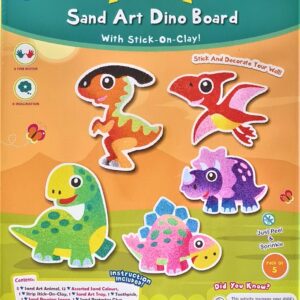 Sand Art Dino Board - With Stick-On-Clay (Box Set)