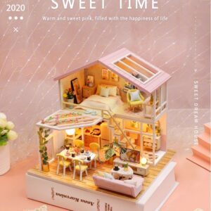 DIY Miniature Toy House - Sweet Time (M2001Z) ***** Free LED Remote Control And Dust Cover!!!