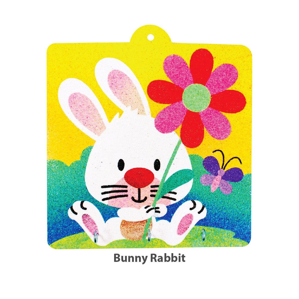 sand-art-key-hanger-board-Bunny Rabbit