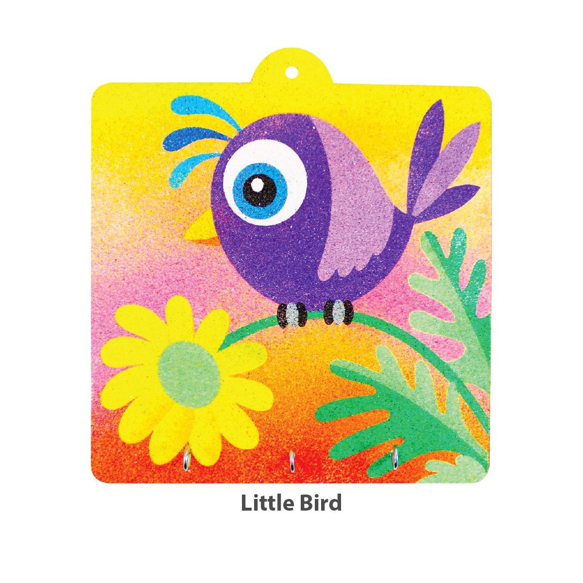 sand-art-key-hanger-board-Little Bird