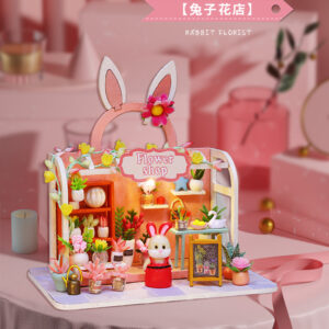 DIY Miniature Toy House - Rabbit Florist (B009)